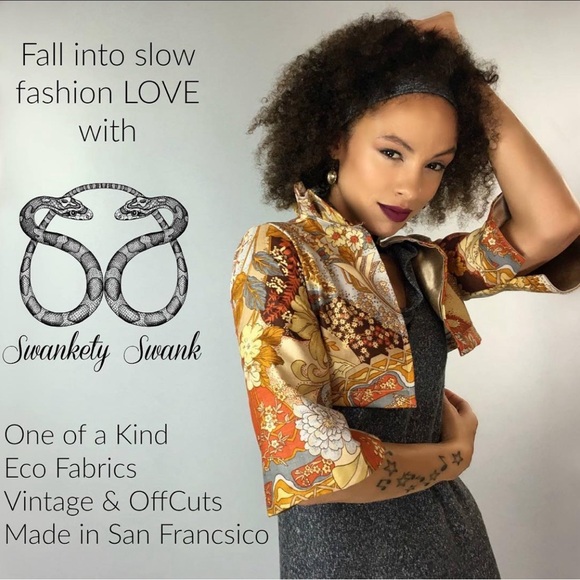 Hemp Silk Lined Vintage Floral Crop Jacket - Picture 7 of 7